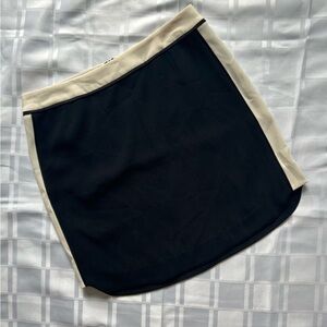 Babaton (Aritzia) Black & Cream Fitted Mini Skirt